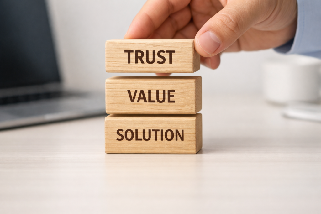 Os Pilares de uma Venda Eficaz: Confiança, Valor e Solução