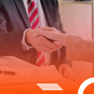 Instagram post dia do consumidor simples laranja e branco